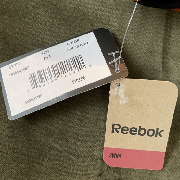 NWT Reebok Swim Copper Bathing Suit Top - Picture 9 of 9
